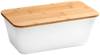 Chlebak Kesper z deską do krojenia bambusową Biały 36x20x14